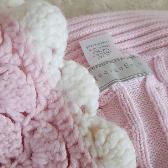 Baby girl blanket (Cable Knit) - Picture 5 of 6